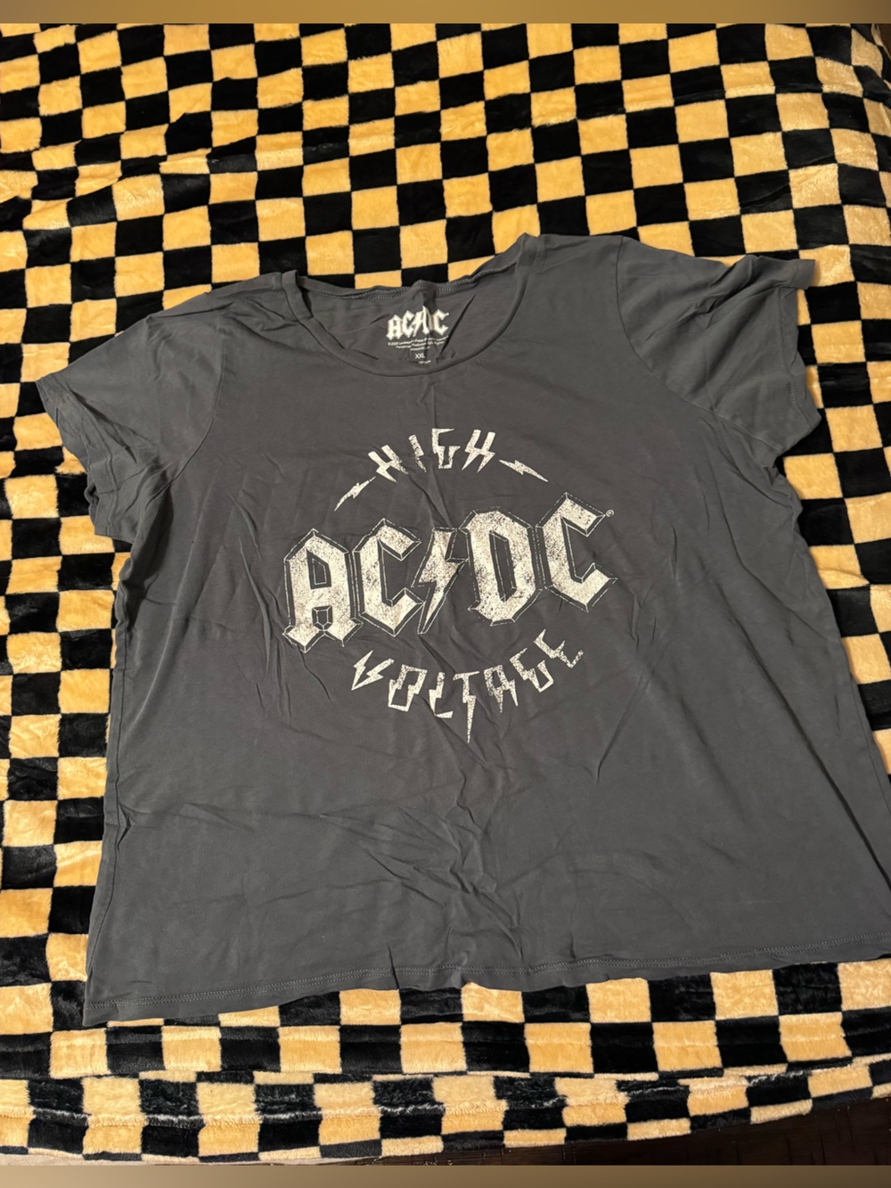 AC/DC Women's Charcoal High Voltage Graphic Tee